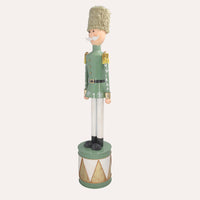 Soldatino Natalizio con Tamburo in Latta colore verde – H 50 cm