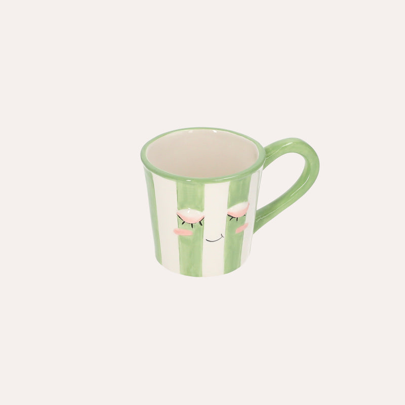 Set 2 Tazze Decorative in Ceramica con Coperchio – D.15x21 / D.15x17 cm