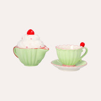 Set Tazzina e Teiera in Ceramica – D.12x8 / D.16x14 cm