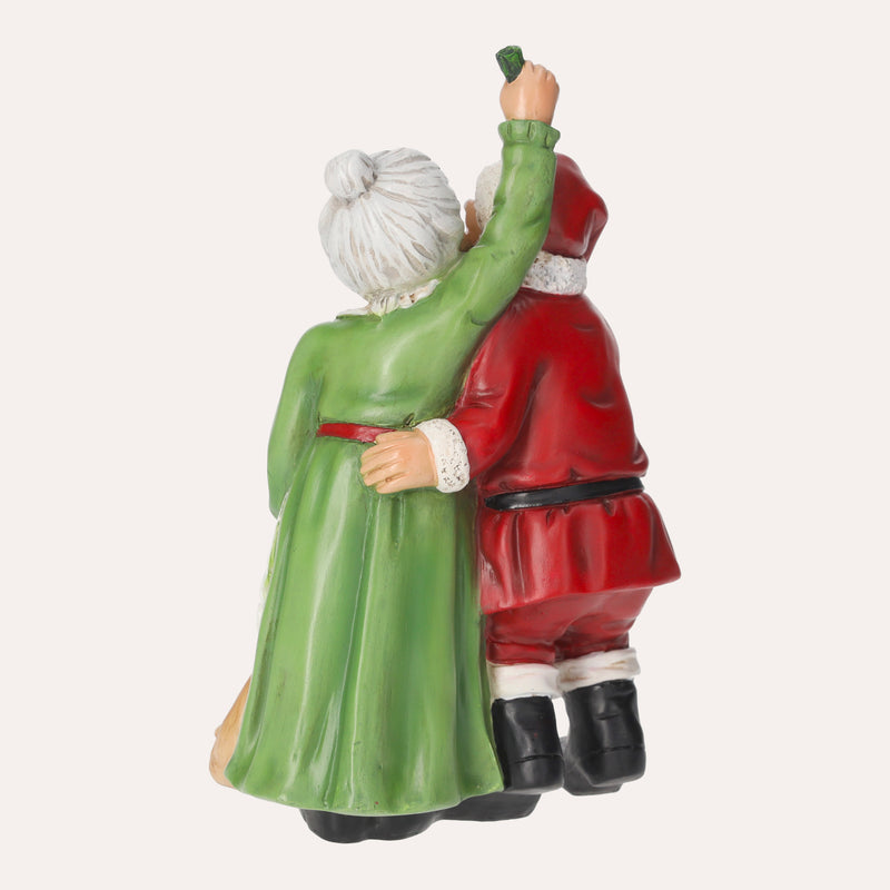Statuina Natalizia di Babbo Natale e Mamma Natale