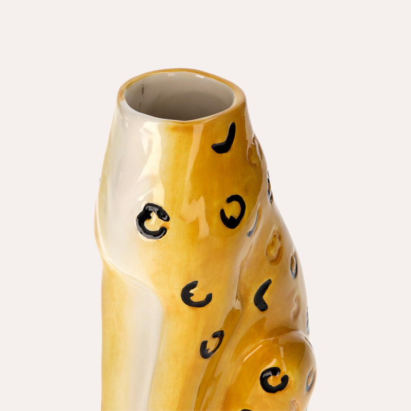 Vaso in Ceramica a Forma di Ghepardo per Decorazioni Uniche