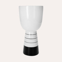 Vaso in Ceramica a Forma di Testa Astratta Bianca h. 25 cm