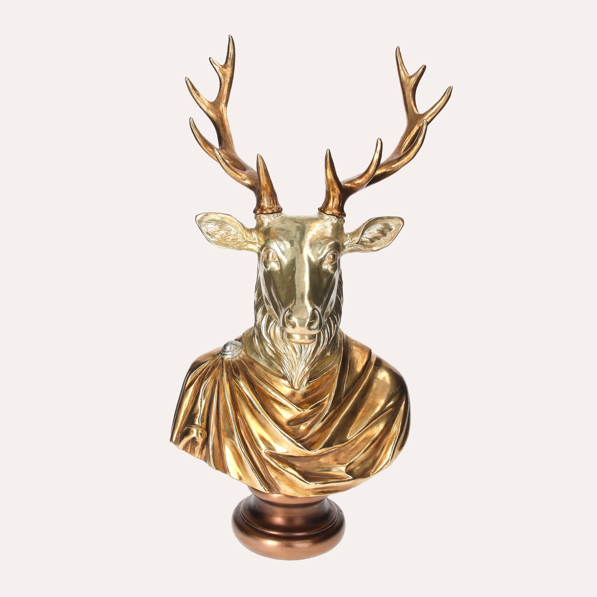 Gold Deer Head Statue, Elegant Party Ornament