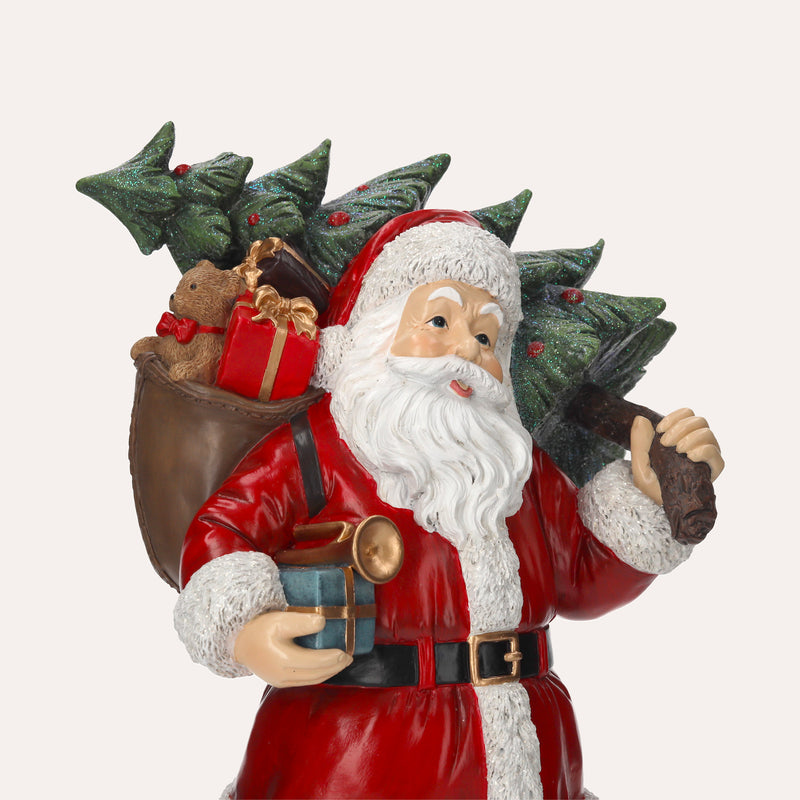 Decorazione Natalizia Babbo Natale in Resina – Magia di Festa per la Casa