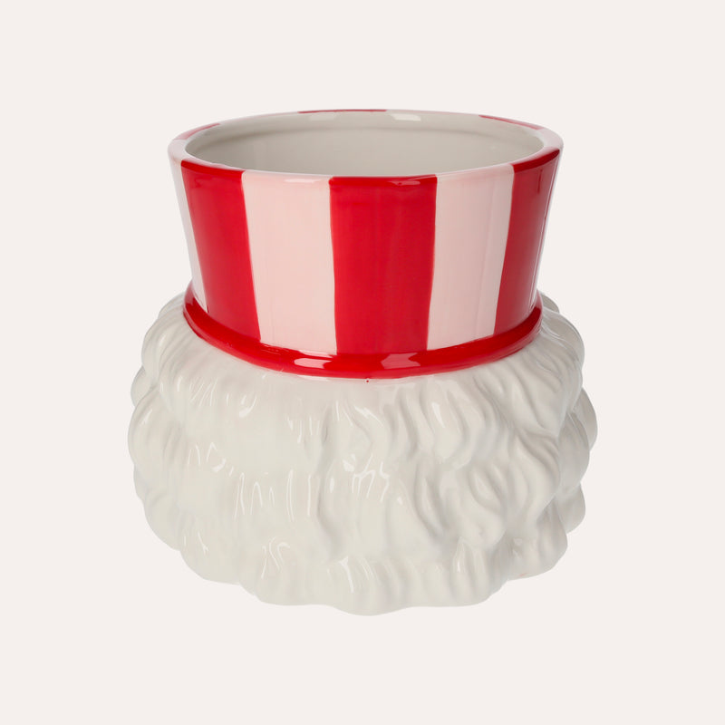 Schiaccianoci Natalizio In Ceramica, Decorazione E Vaso Per Piante