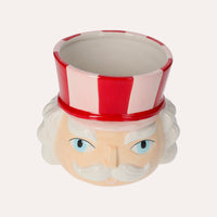 Schiaccianoci Natalizio In Ceramica, Decorazione E Vaso Per Piante