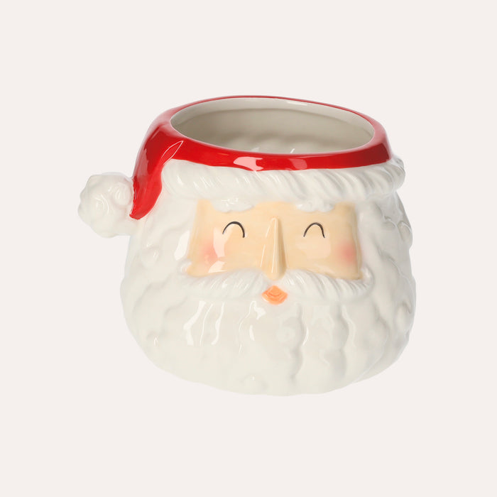 Schiaccianoci Natalizio Ceramica A Forma Di Babbo Natale, Decorazione Festiva