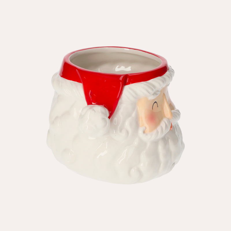 Schiaccianoci Natalizio Ceramica A Forma Di Babbo Natale, Decorazione Festiva