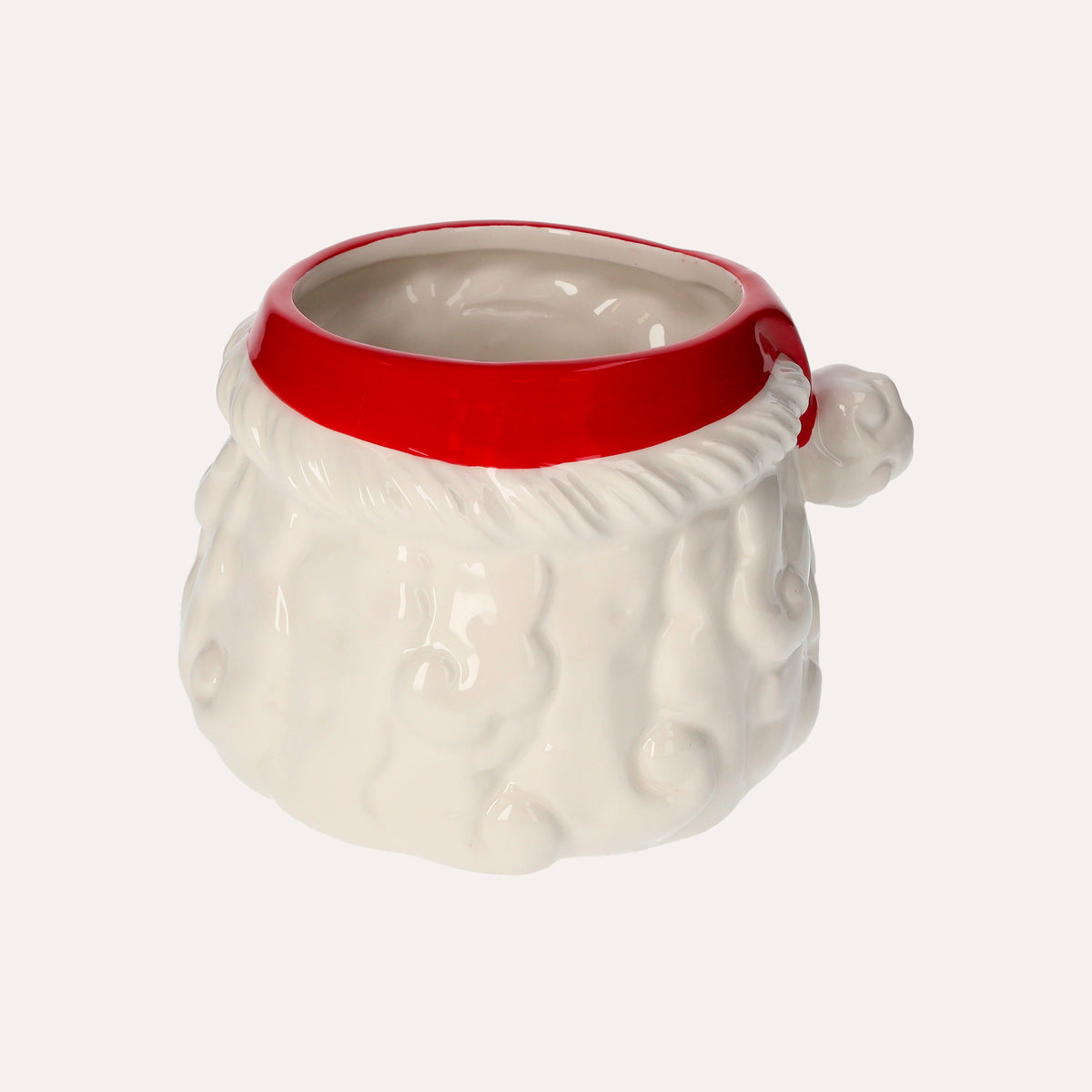 Schiaccianoci Natalizio Ceramica A Forma Di Babbo Natale, Decorazione Festiva