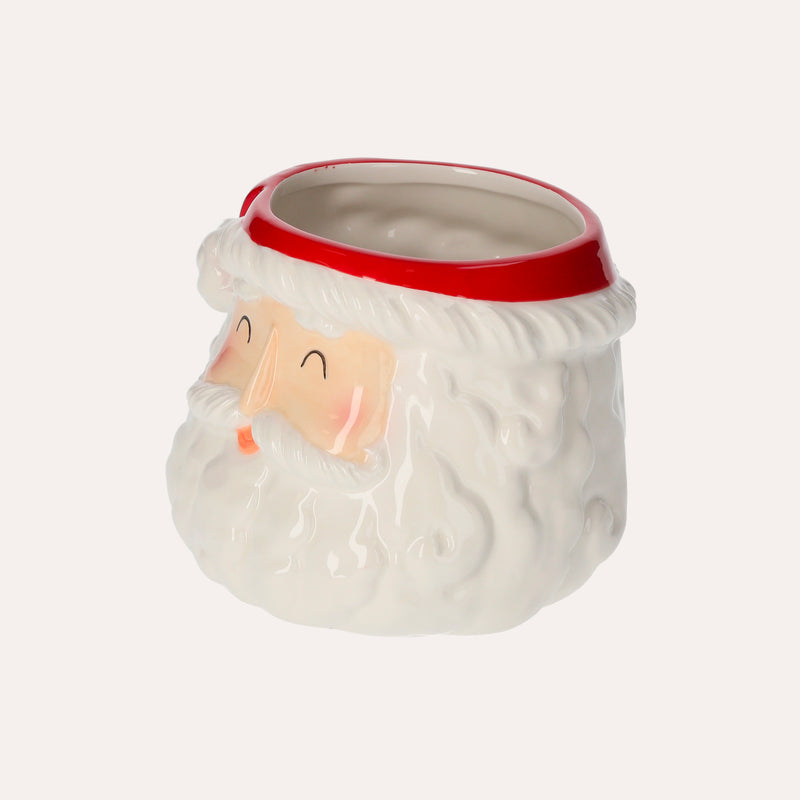 Schiaccianoci Natalizio Ceramica A Forma Di Babbo Natale, Decorazione Festiva