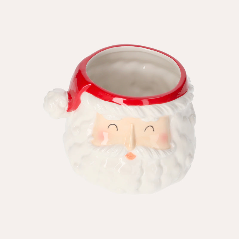 Schiaccianoci Natalizio Ceramica A Forma Di Babbo Natale, Decorazione Festiva