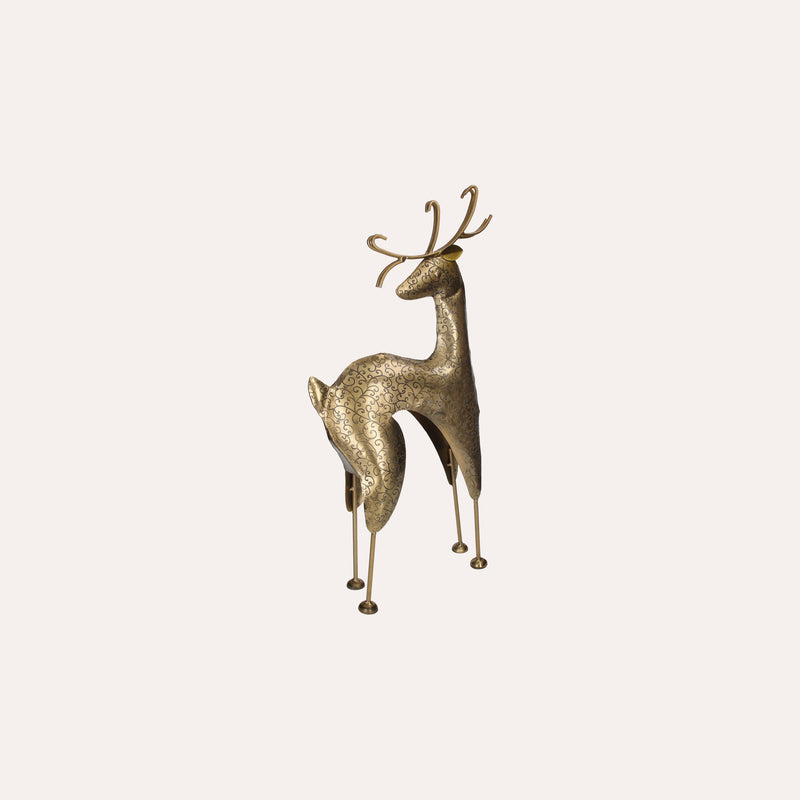 Statuina Renna Natalizia Dorata, Decorazione Festiva