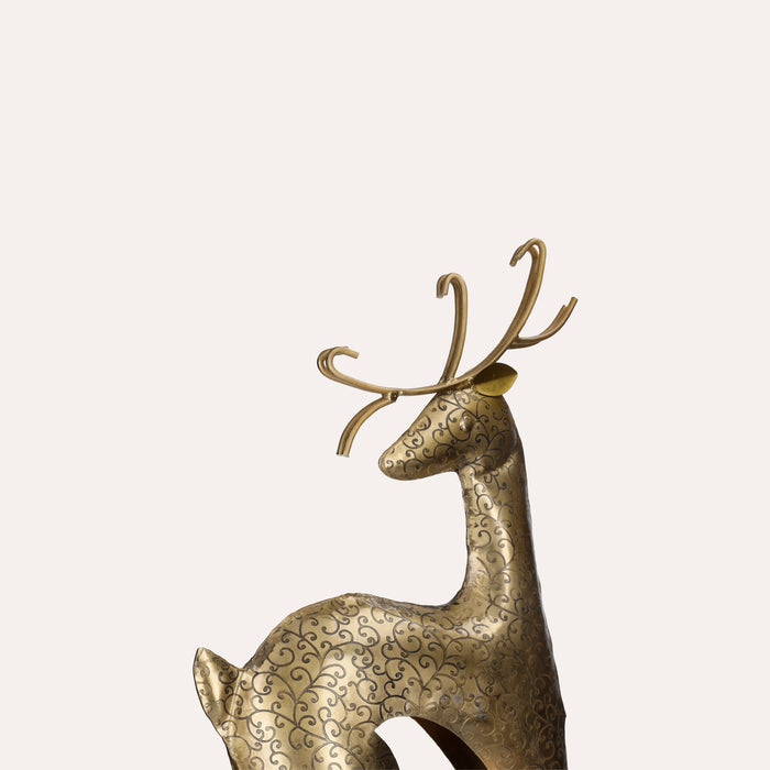 Statuina Renna Natalizia Dorata, Decorazione Festiva