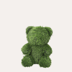 Orso Verde Piccolo in Erba Sintetica H.40x28x25 cm – Decorazione da Giardino
