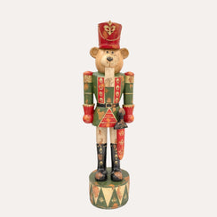 Christmas Bear Soldier Sculpture in Resin H.125 cm