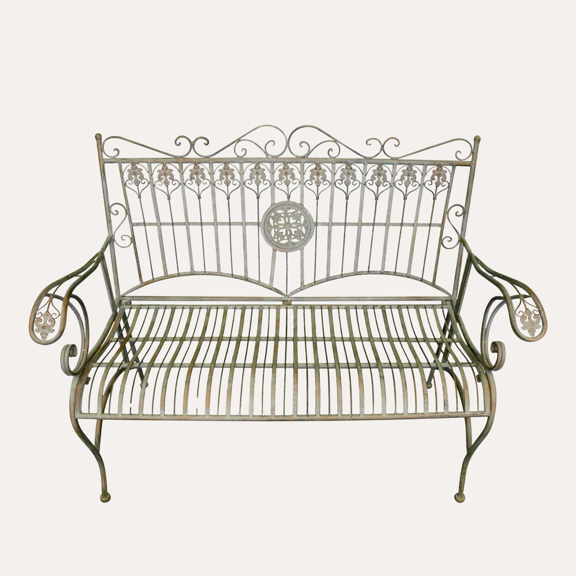 Panchina Verde in Ferro per Giardino e Terrazzo – Eleganza e Comfort