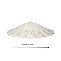 Paralume Rustico in Ceramica Bianca Traforata