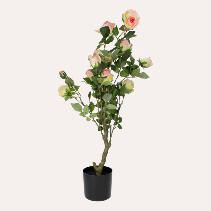 Vaso con Rose Artificiali per Decorazione di Ambienti