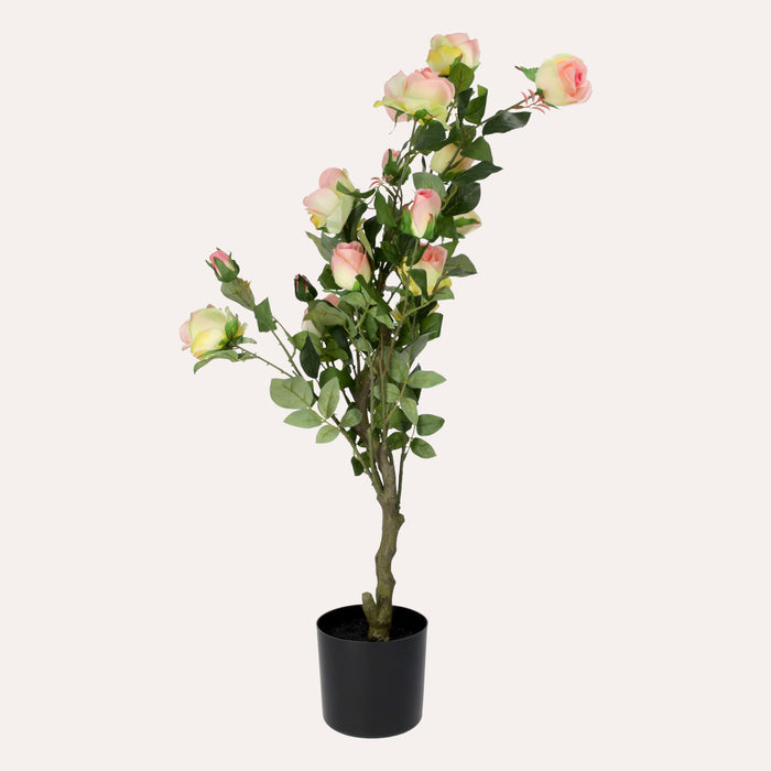 Vaso con Rose Artificiali per Decorazione di Ambienti