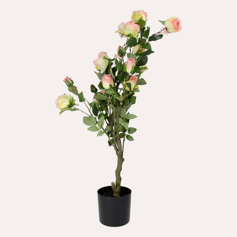 Vaso con Rose Artificiali per Decorazione di Ambienti