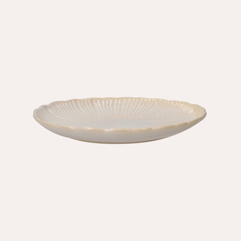 Servizio di 12 Piatti in Ceramica Azzurra con Motivi a Corallo