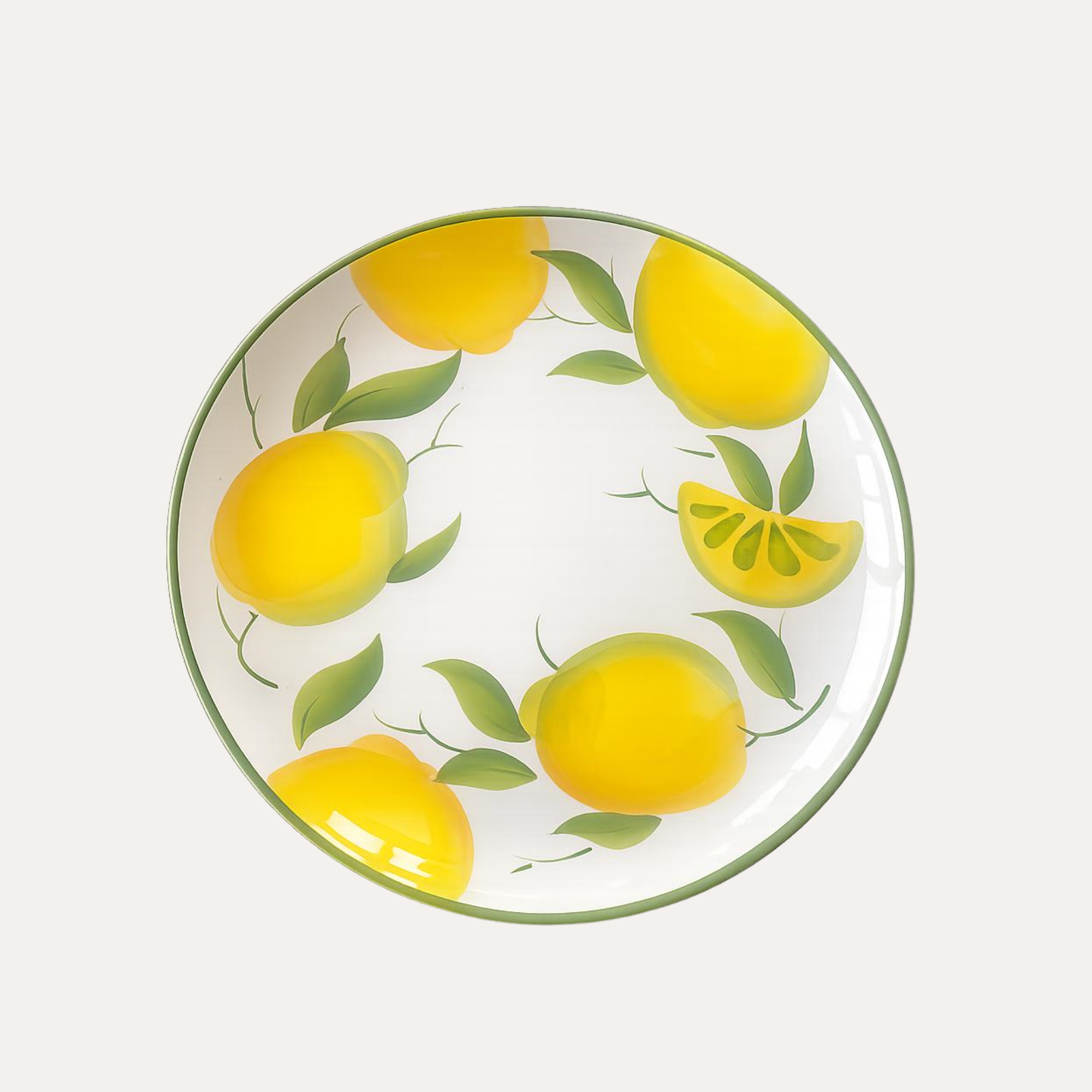 Piatto Piano Decorativo Limoni Ø 28,5 cm – Made in Italy