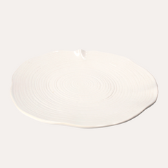 Piatto grande da portata in ceramica bianca 41 cm H4