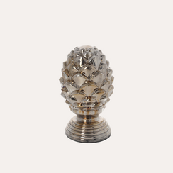 Pigna Decorativa Vetro Gold/Silver H.26x16 cm