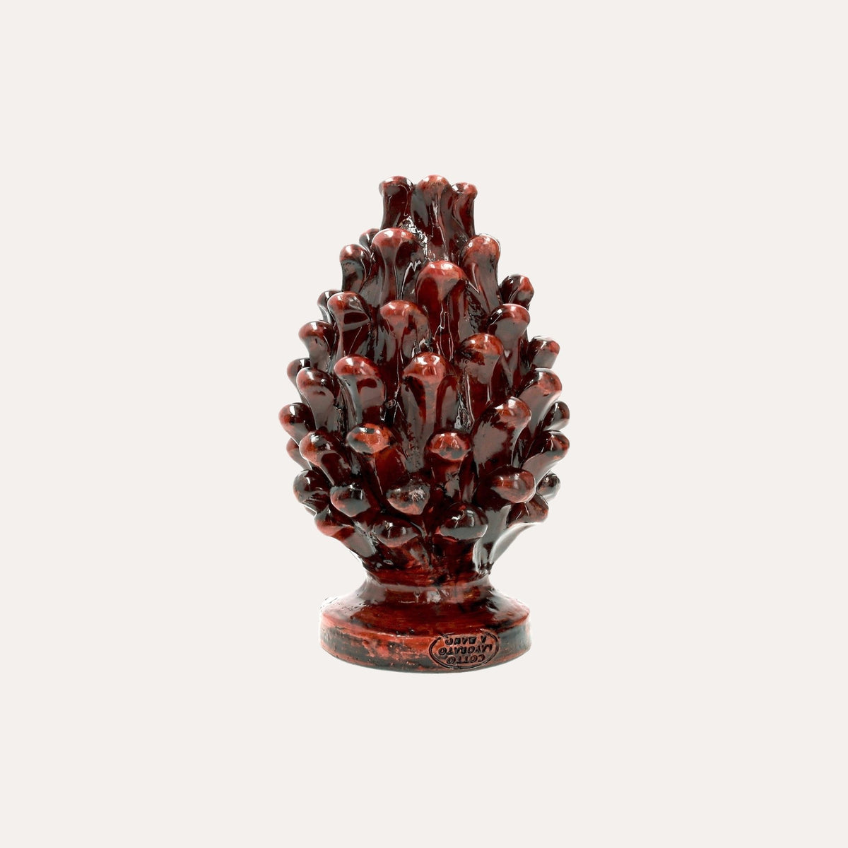 Pigna Artigianale in Terracotta Rosso Bordeaux H.16x26 cm