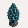 Handcrafted Blue Terracotta Pine Cone H16x25 cm Made in Italy