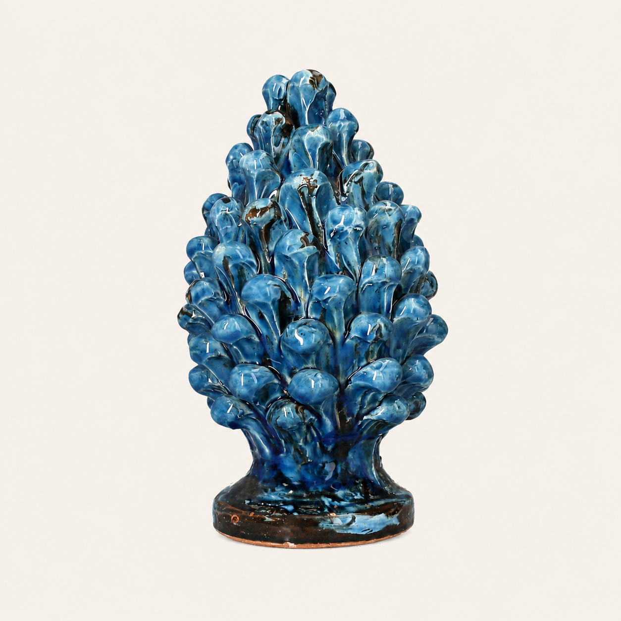 Pigna Artigianale in Terracotta Blu H.16x25 cm