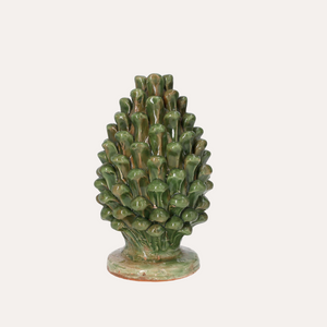 Pigna in Terracotta Verde Artigianale H 16 x Ø 25 cm