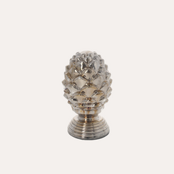 Pigna Decorativa Vetro Gold/Silver H.19x10 cm