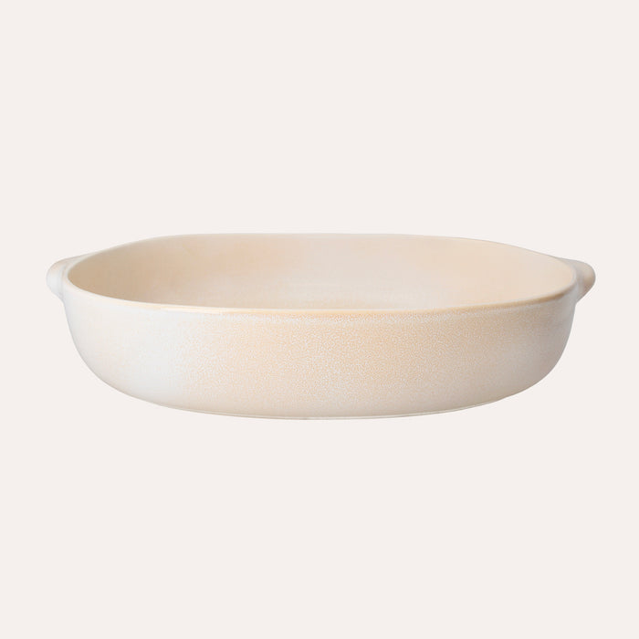 Pirofila Ovale In Ceramica Avorio, 44 Cm, Ideale Per Forno E Lavastoviglie