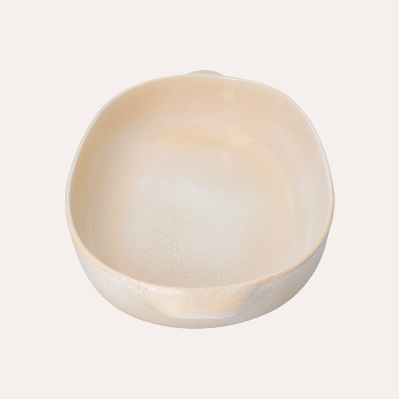 Pirofila Ovale In Ceramica Avorio, 44 Cm, Ideale Per Forno E Lavastoviglie