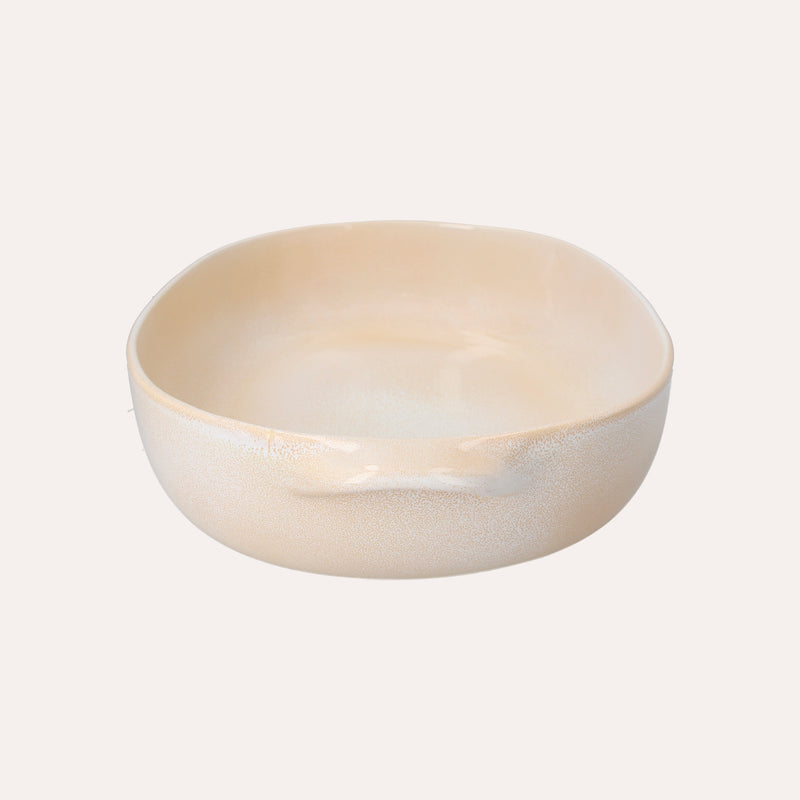 Pirofila Ovale In Ceramica Avorio, 44 Cm, Ideale Per Forno E Lavastoviglie