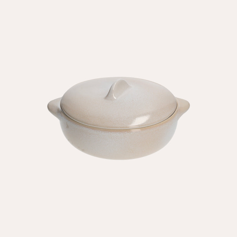 Pirofila Tonda In Ceramica Avorio, 27 Cm, Per Forno E Lavastoviglie