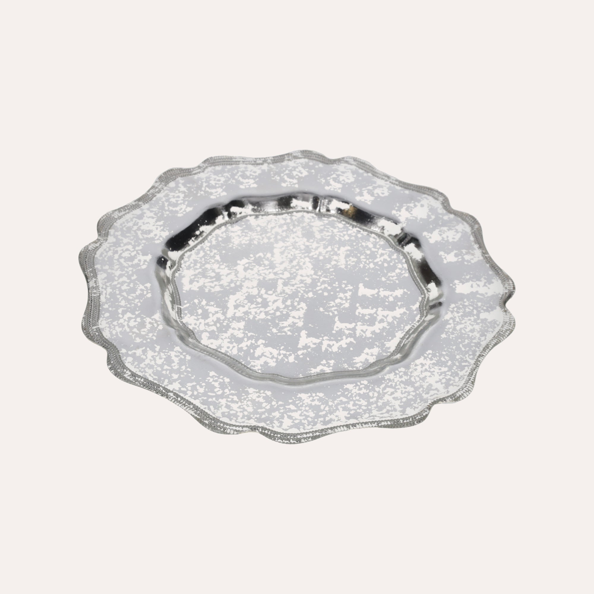 Set 6 Sottopiatti in Vetro Silver Ø 33,5 cm