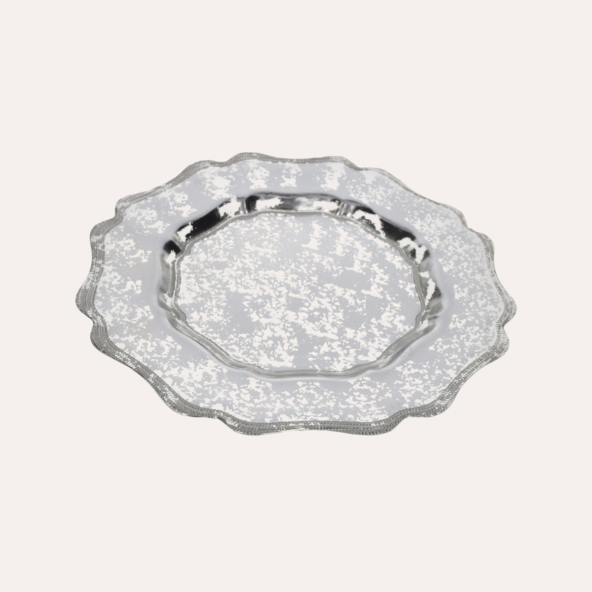 Set 6 Sottopiatti in Vetro Silver Ø 33,5 cm