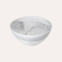 Set di 2 Bowl in Vetro Grigio e Bianco Eleganti