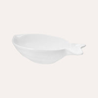 Piatto Fondo a Forma di Balena in Ceramica Bianca Lucida