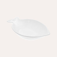 Piatto a forma di pesce in ceramica colore Bianco