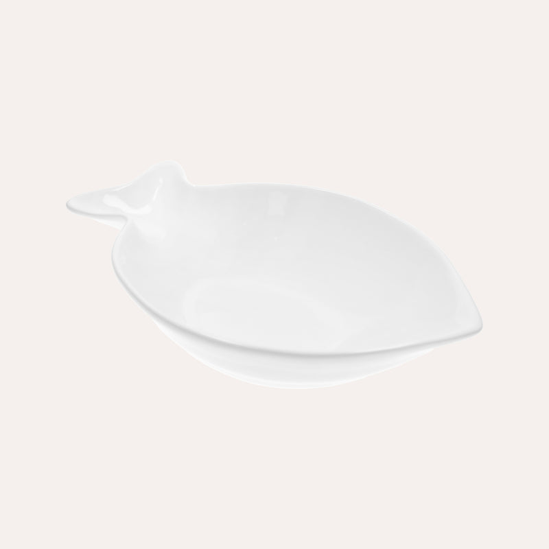 Piatto a forma di pesce in ceramica colore Bianco