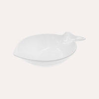 Piatto a forma di pesce in ceramica colore Bianco