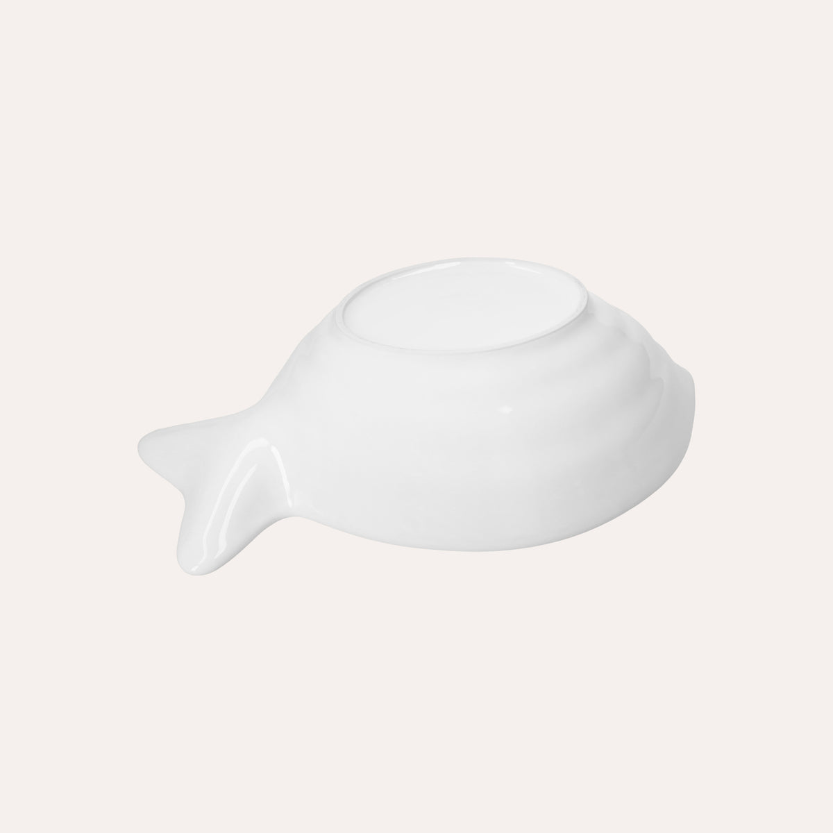 Piatto a forma di pesce in ceramica colore Bianco