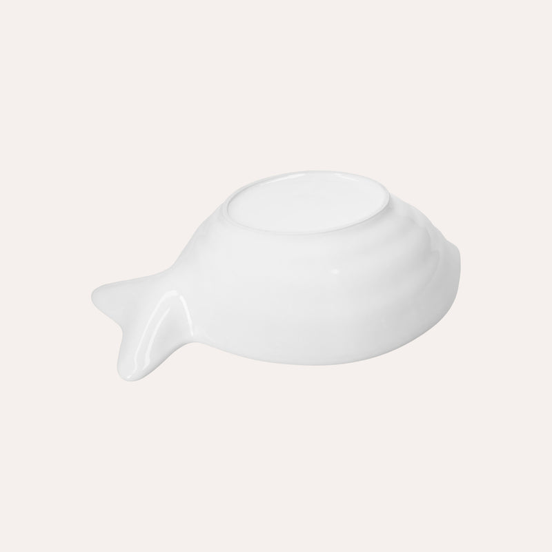 Piatto a forma di pesce in ceramica colore Bianco