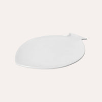 Piatto Piano a Forma di Pesce in Ceramica Bianca