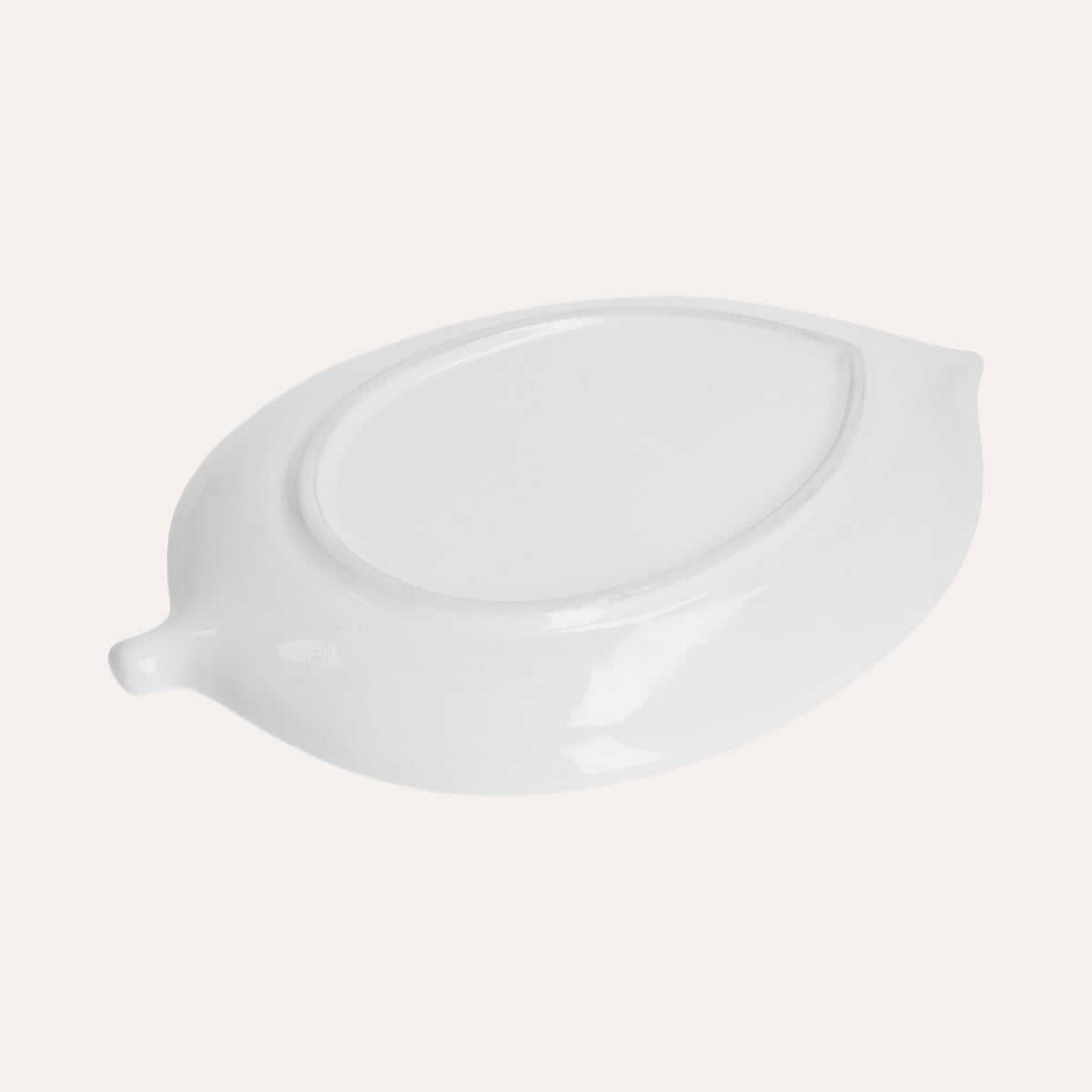 Set di 2 Piatti Piani a Forma di Foglia in Ceramica