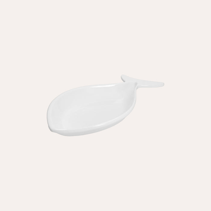 Fondina a Forma di Pesce in Ceramica Bianca Piccola