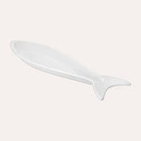 Fondina a Forma di Pesce in Ceramica Bianca Grande